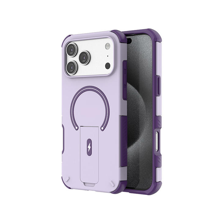 Four-Side Shockproof Magnetic Case with Built-In Stand — iPhone 17 Pro Max